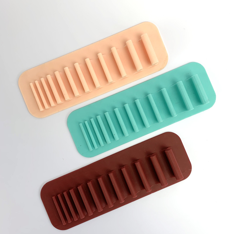 VELEKA creative silicone brush rack, automatic adsorption silicone rack, silicone makeup brush storage rack Specification image