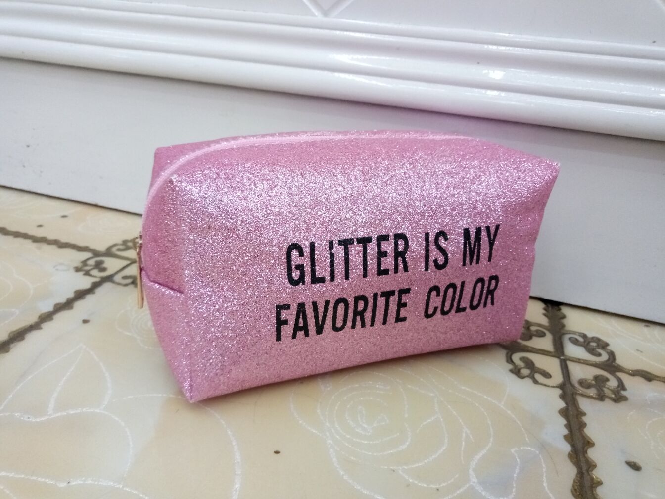 时尚亮粉方形化妆包化妆袋便携手拎旅行化妆箱化妆品收纳包洗漱包