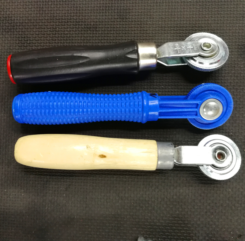 Tire repair pressure wheel, compaction wheel, auto repair tool, roller wrench tool