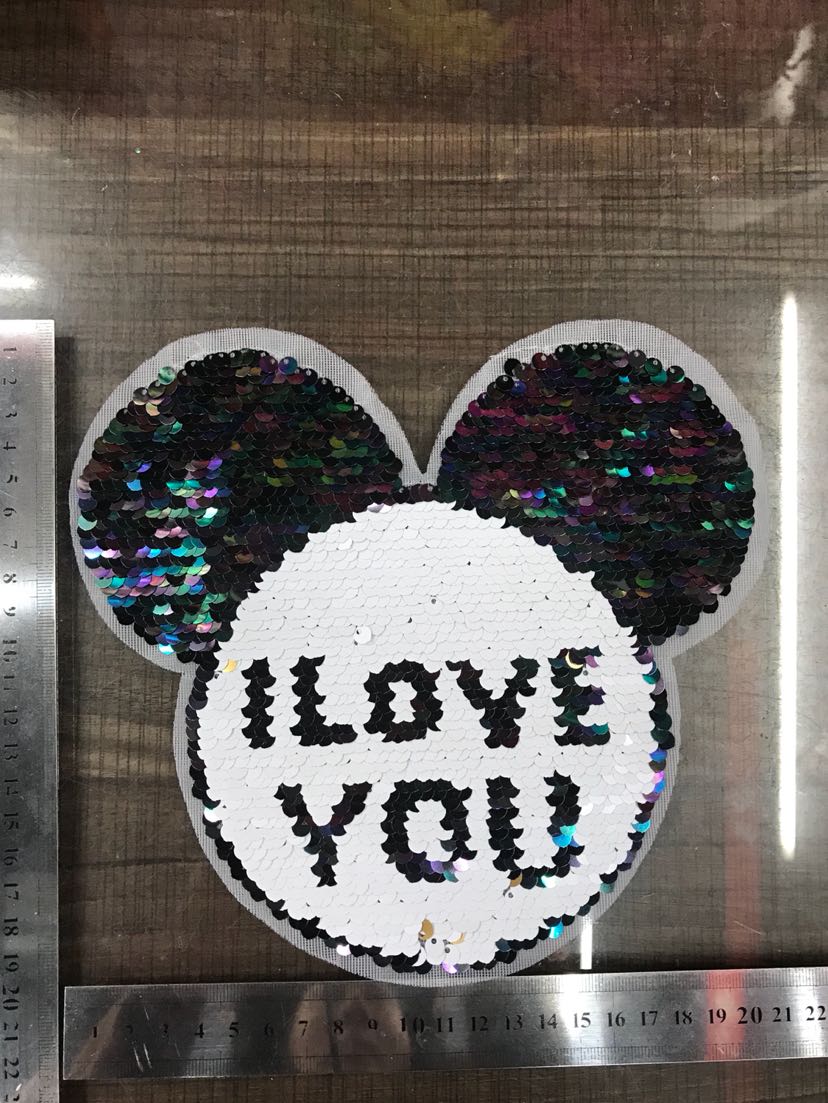 Sequined embroidered patchwork Specification image