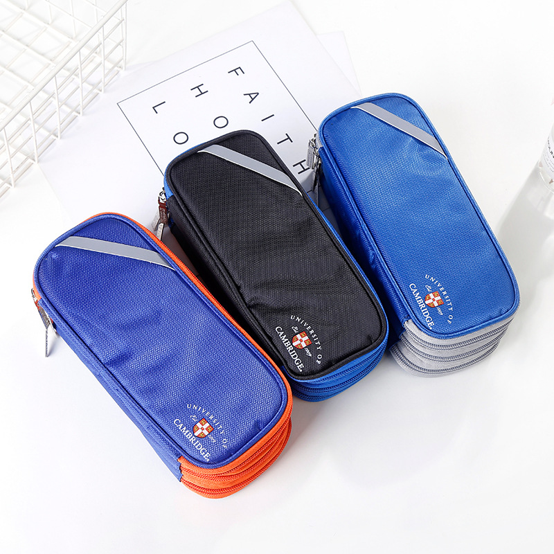Lianzhong Multi-Layer Large Capacity With Inserted Pen Multi-Functional Student Simple Pen Bag Stationery Bag Pencil Case details Picture
