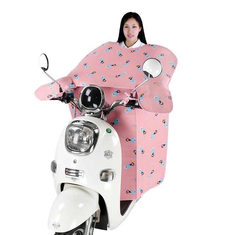 Summer electric bike windshields, electric bike and motorcycle windshields, electric vehicle sunshades, summer sun protection quilts Application Scenario
