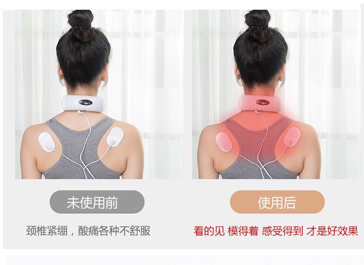 多功能颈部按摩器无线智能颈椎按摩仪电磁电击脉冲颈肩理疗仪细节图