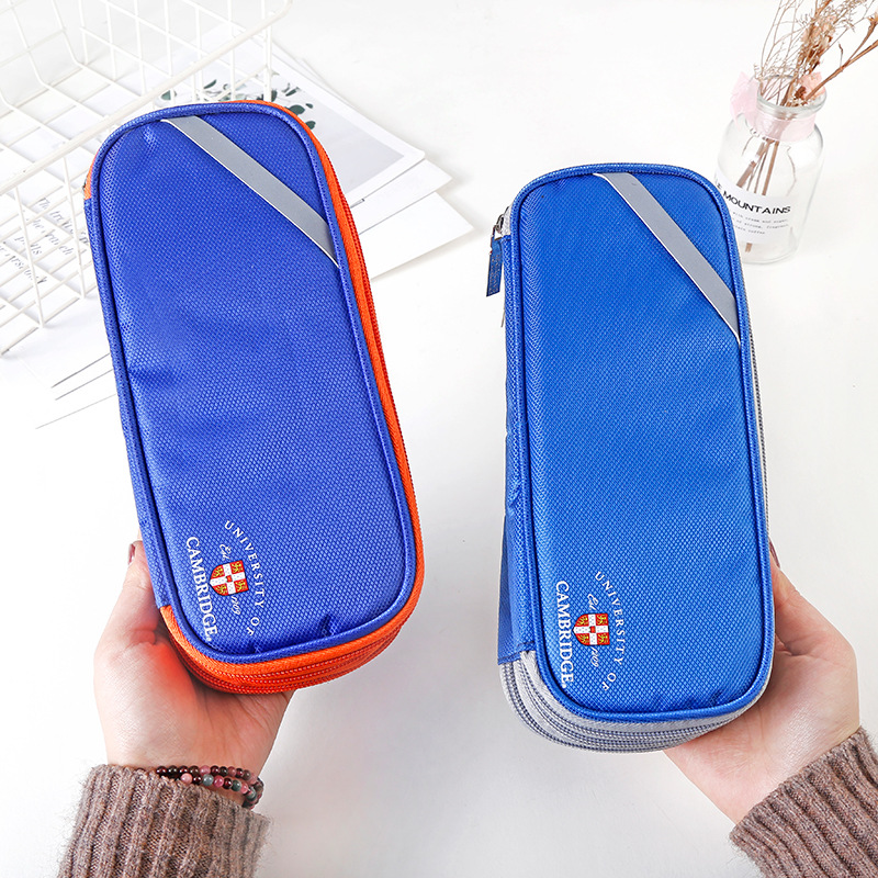 Lianzhong Multi-Layer Large Capacity With Inserted Pen Multi-Functional Student Simple Pen Bag Stationery Bag Pencil Case Application Scenario
