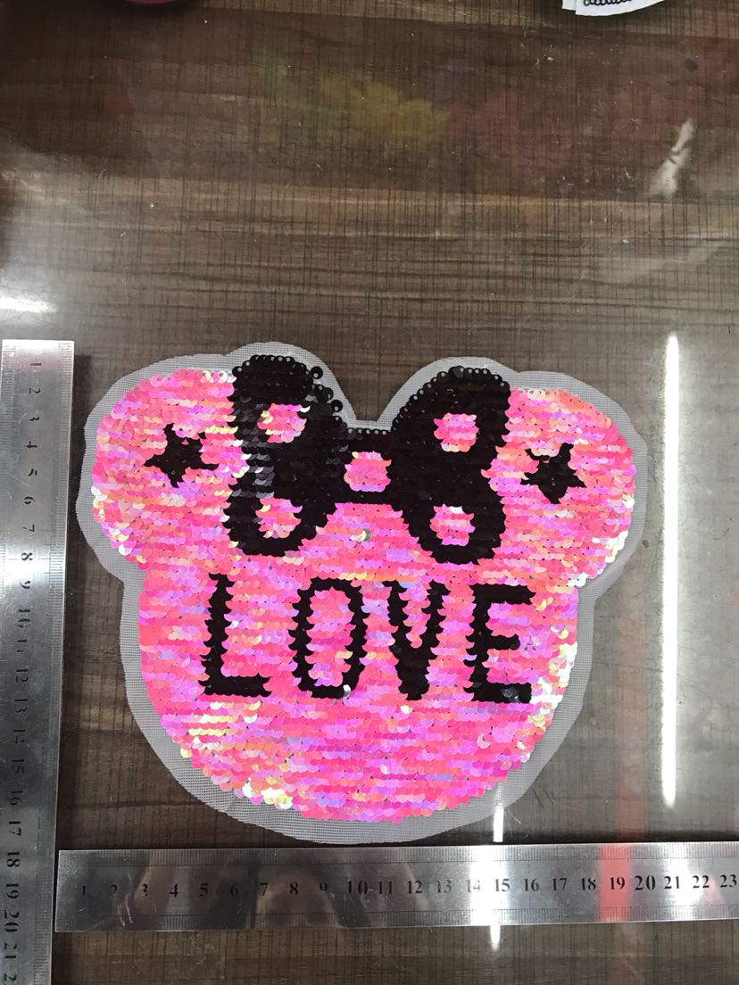 Sequined embroidered patchwork