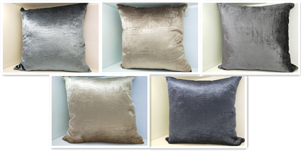Crocodile skin throw pillow