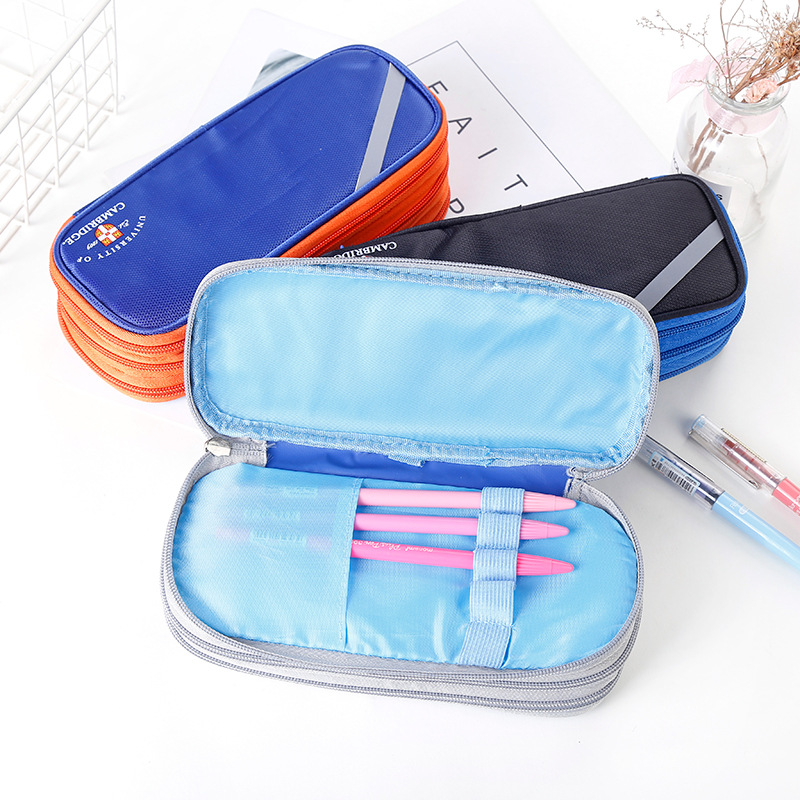 Lianzhong Multi-Layer Large Capacity With Inserted Pen Multi-Functional Student Simple Pen Bag Stationery Bag Pencil Case Specification drawing