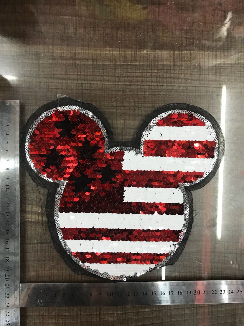 Sequined embroidered patchwork details Picture