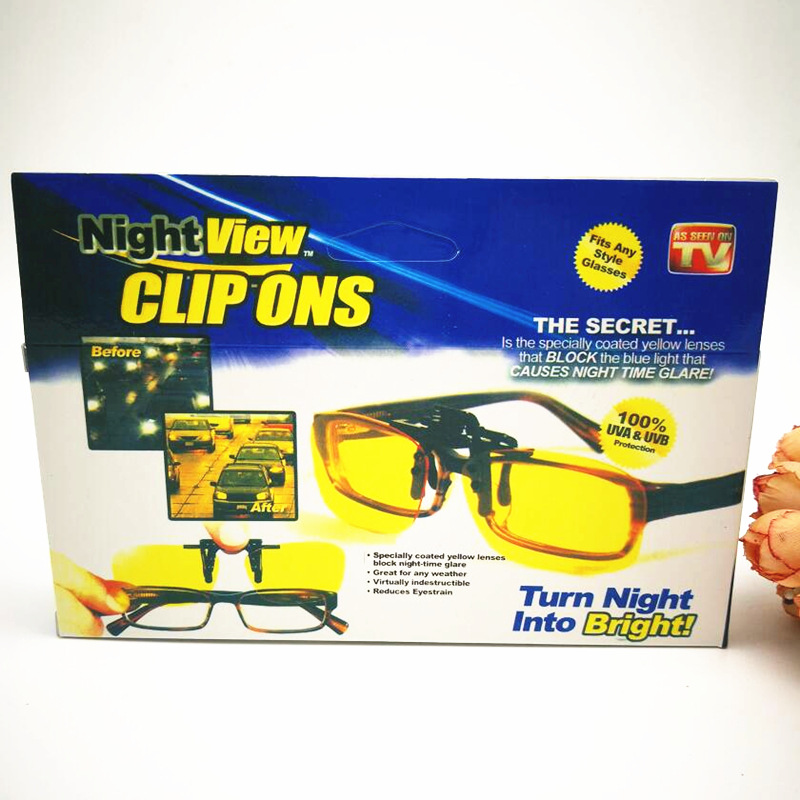 Sunshade Glasses Clip Anti-Glare Sunglasses Clip Ultra-Light Night Goggles-Night View Presentation