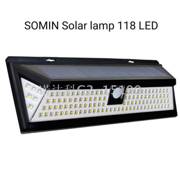 118LED solar sensor wall lamp Outdoor waterproof courtyard wall lamp street lamp thumbnail