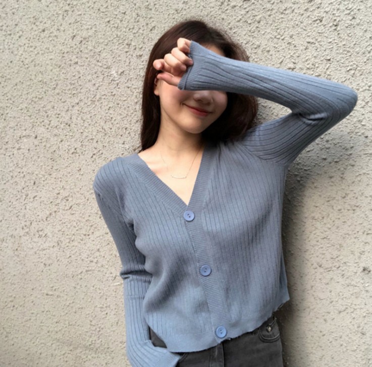 Loose lazy wind sweater network red chic long sleeve sweater cardigan top coat