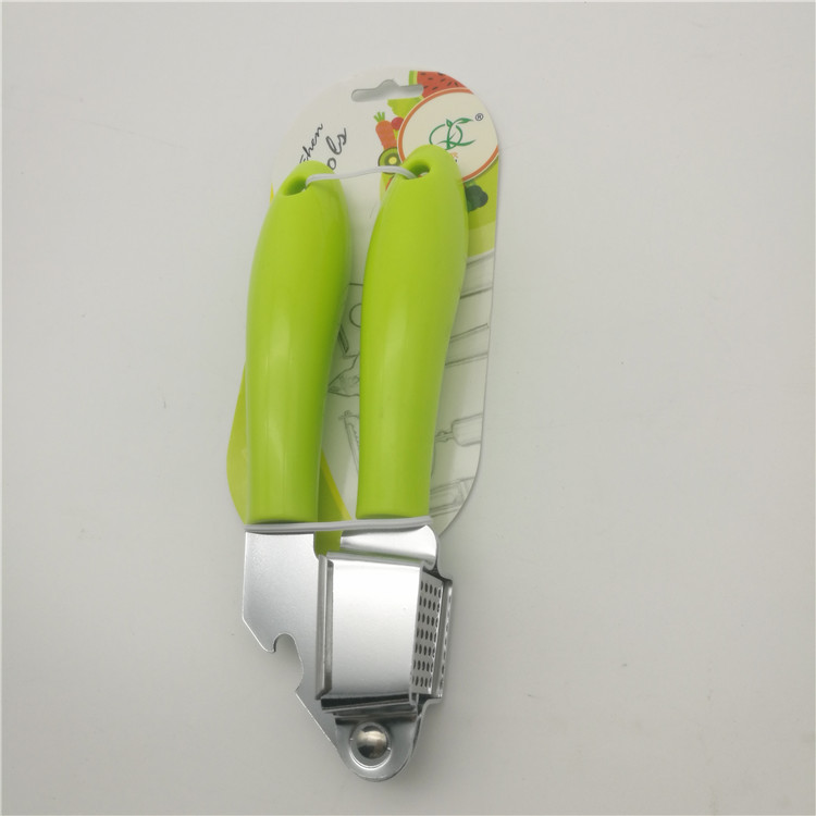Plastic Handle Stainless Steel Multi-Purpose Bottle Opener Can Opener New Garlic Press Multi-Functional Eco-Friendly Kitchen Gadgets Specification drawing