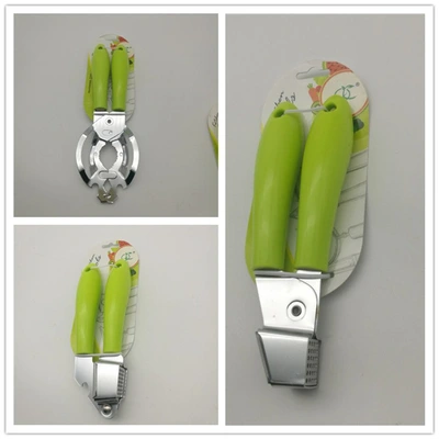 Plastic Handle Stainless Steel Multi-Purpose Bottle Opener Can Opener New Garlic Press Multi-Functional Eco-Friendly Kitchen Gadgets