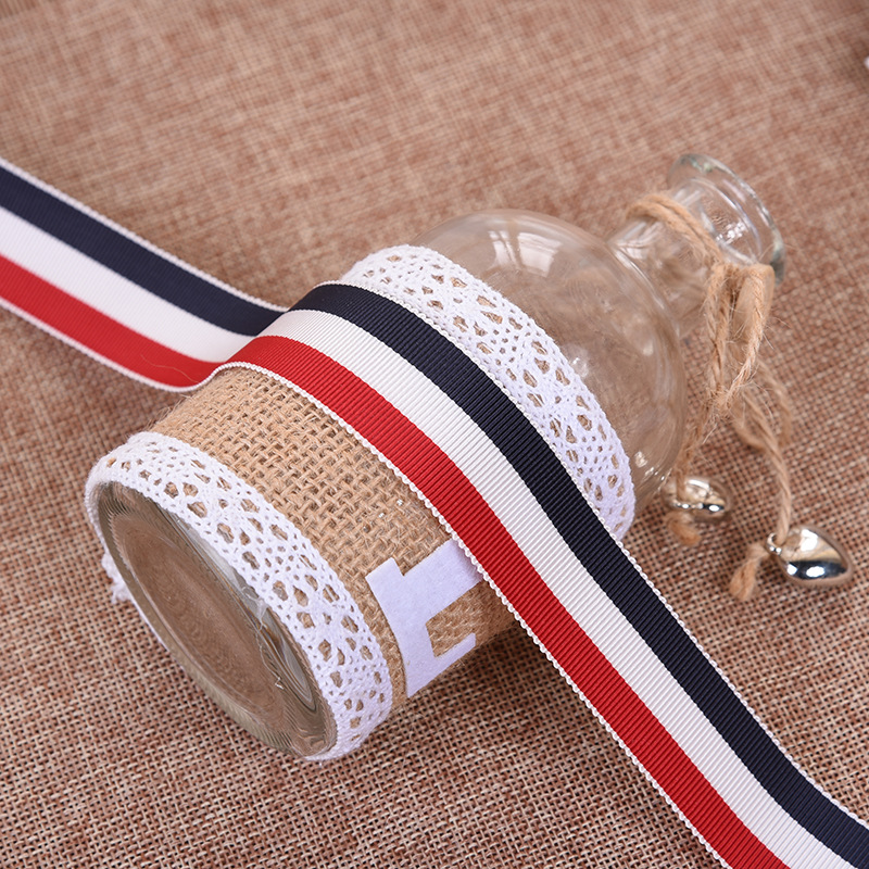 South Korea Matte Polyester Hat Band Yarn-Dyed Ribbon Intercolor Ribbon 2.5Cm Polyester Ribbon Spot Manufacturers Wholesale Application Scenario
