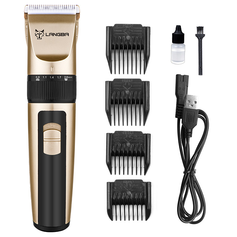 Factory direct sales of dog hair clippers, hair trimmers, pet electric clippers, hair cutting tools, electric clippers for export, USB charging details Picture