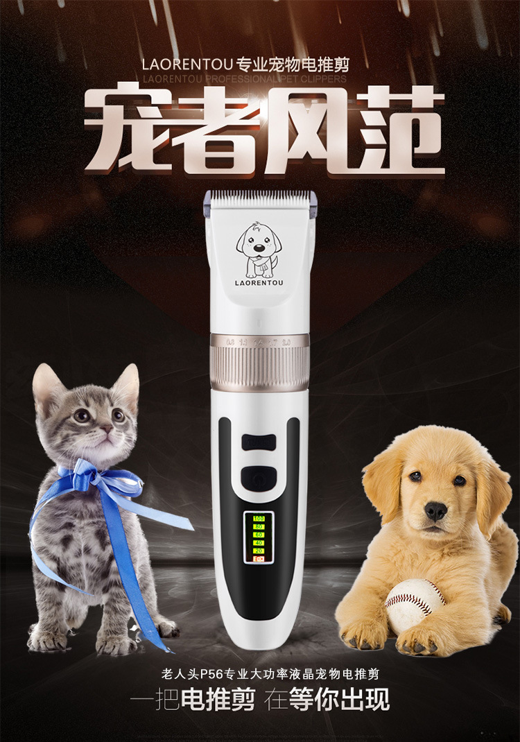 Professional dog hair removers for the elderly, dog hair electric clippers, pet electric clippers, Teddy dog supplies, charging for large dogs details Picture
