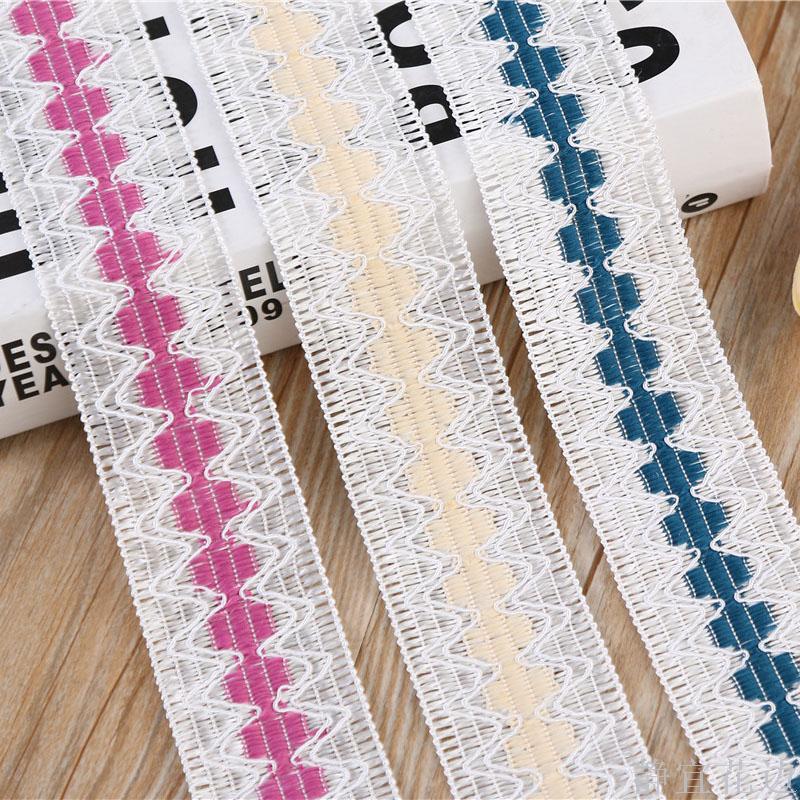 4.5Cm Pure White Background Two-Color Lace Hat Band Ribbon Woven Lace Garment Accessories Specification drawing