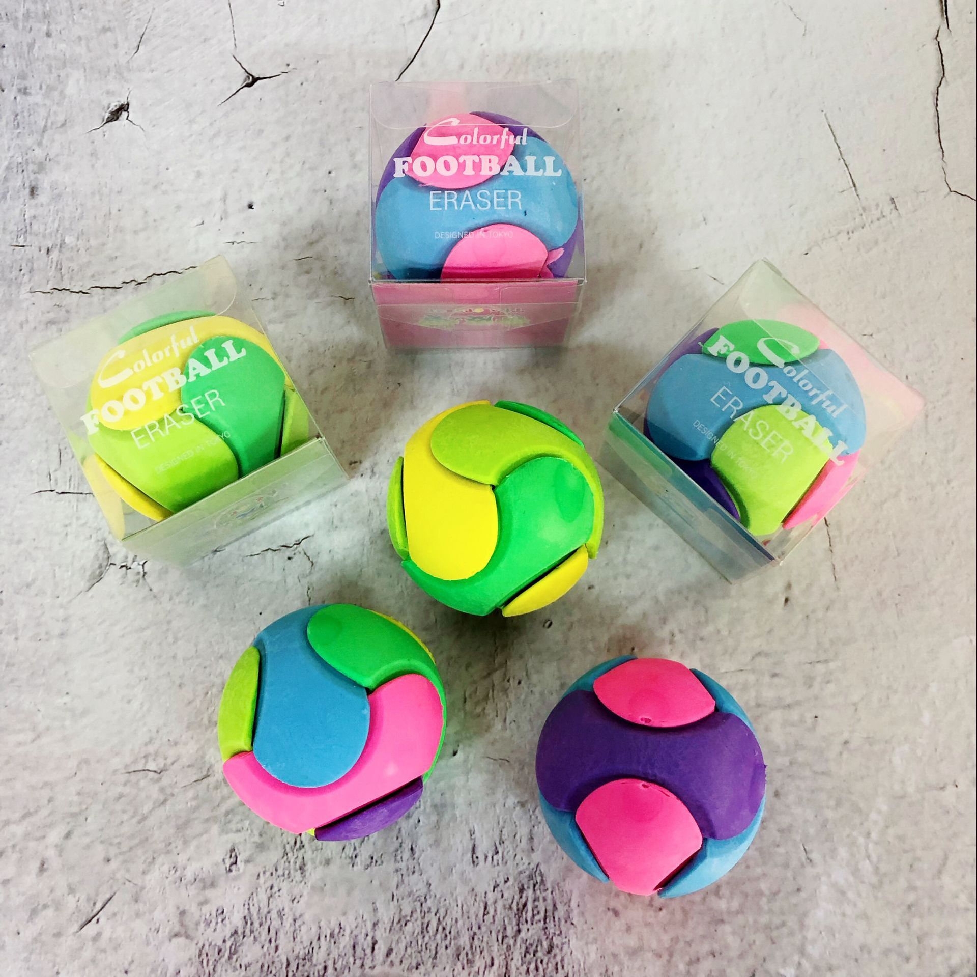 心虹文具拼装橡皮足球可拆卸橡皮擦创意小学生儿童卡通趣味礼物