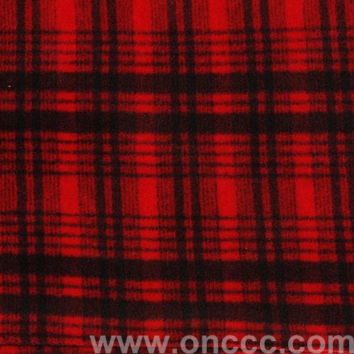 Red plaid cut plush fabric, knitted fabric, printed fabric