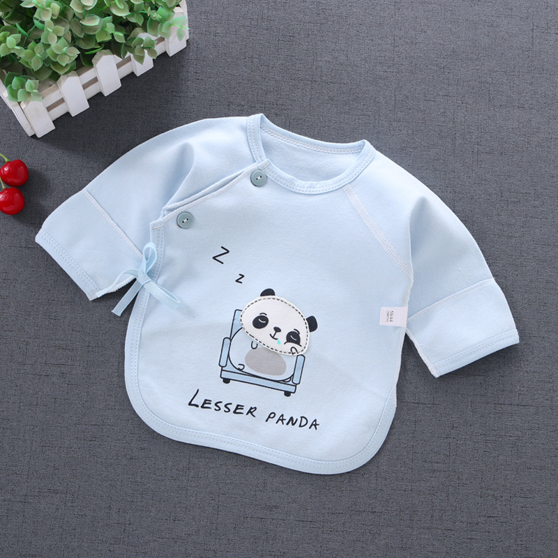 宝宝半背衣新生儿和尚服初生月子上衣春夏纯棉男宝女宝婴儿衣服产品图