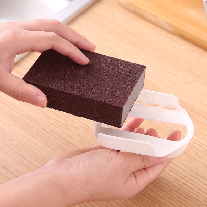 Special offer on kitchen cleaning brush with handle, powerful stain removal, diamond pot brush, multi-functional sponge, and magic scrubber Specification image