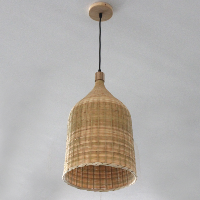 Handcrafted bamboo creative art chandelier dining room living room pastoral LED chandelier