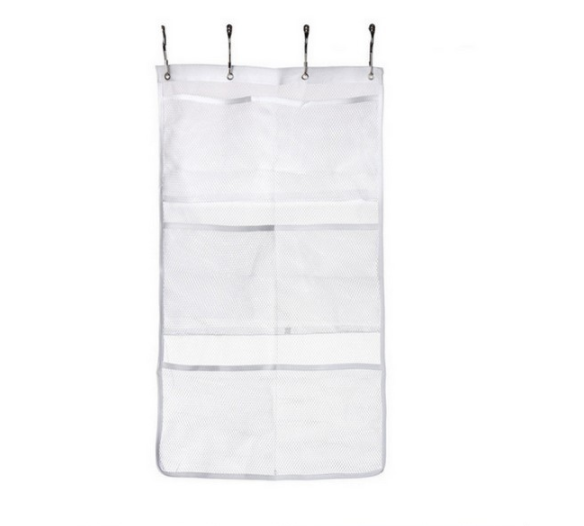 Cross-border supply bathroom six-port hanging bag shower organizer storage bag Mesh bathroom hanging bag Application Scenario