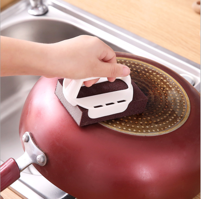 Special offer on kitchen cleaning brush with handle, powerful stain removal, diamond pot brush, multi-functional sponge, and magic scrubber Application Scenario
