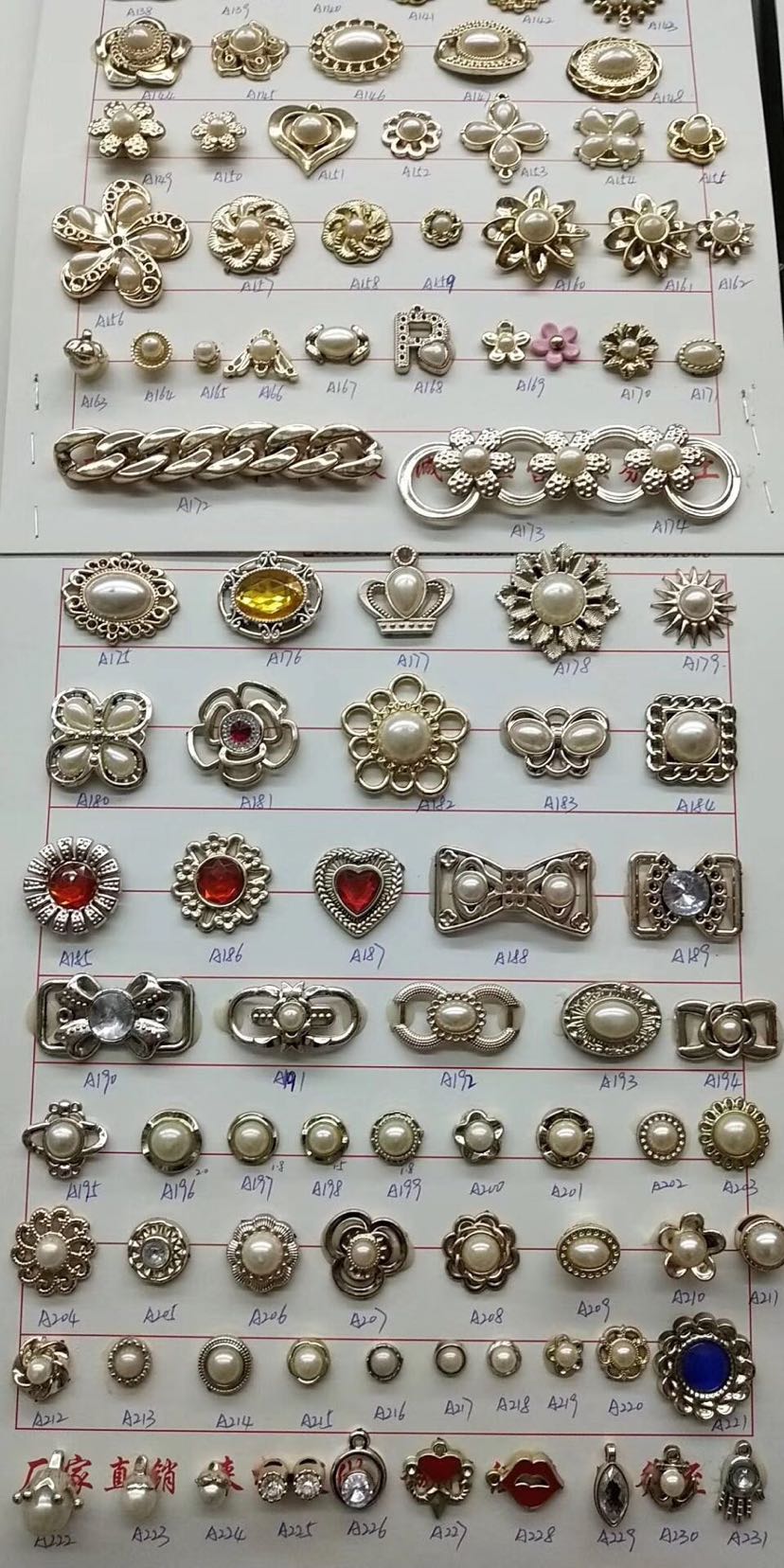 生产各种规格型号头饰发饰饰品及鞋扣装饰扣和服装装饰配件细节图