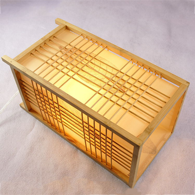 Pure handmade floor bamboo lamp simple and fashionable Japanese bedroom bedside lamp