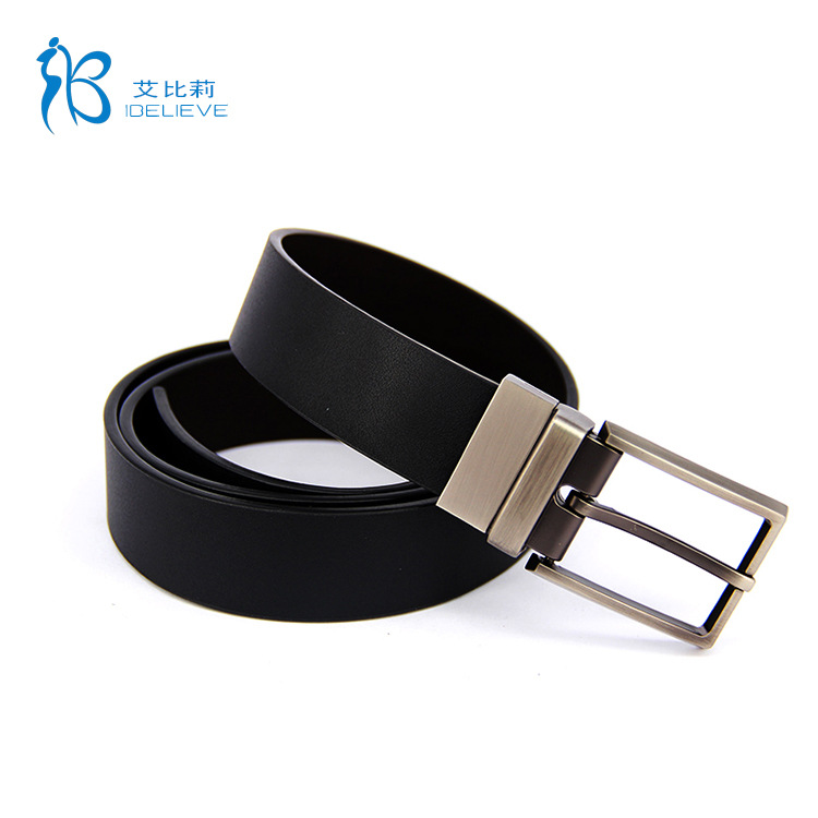 2019 New Fashion Men's Leather Belt Genuine Double-Sided Frosted Rotary Pin Buckle Casual Belt Peter Van