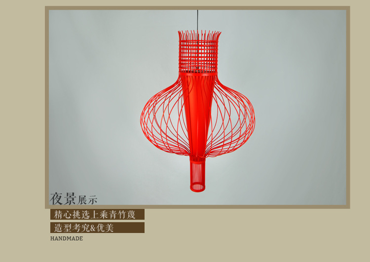 Living room, dining room, hotel lobby, club house decoration engineering lighting custom made bamboo lamps