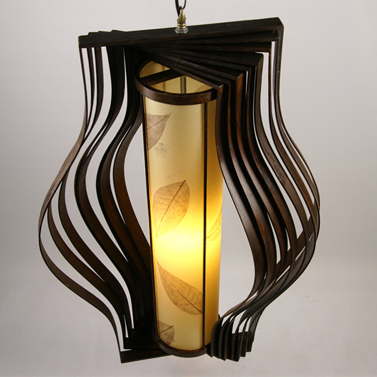 Desk lamp bamboo shade antique lamp decoration bamboo sheepskin lamp