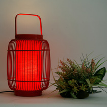 Bamboo archaize Chinese style festive decorations desk lamp festive places decoration decorations