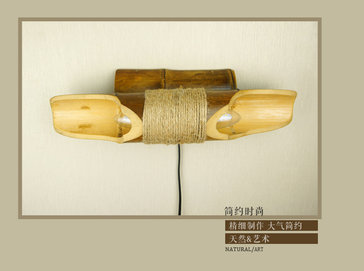 Farm club restaurant bar wall hanging decorative corridor bamboo wall lamp