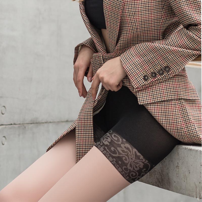 爽逸任意剪蕾丝边安全裤丝袜女薄款防走光防脱丝性感连裤袜防狼袜细节图