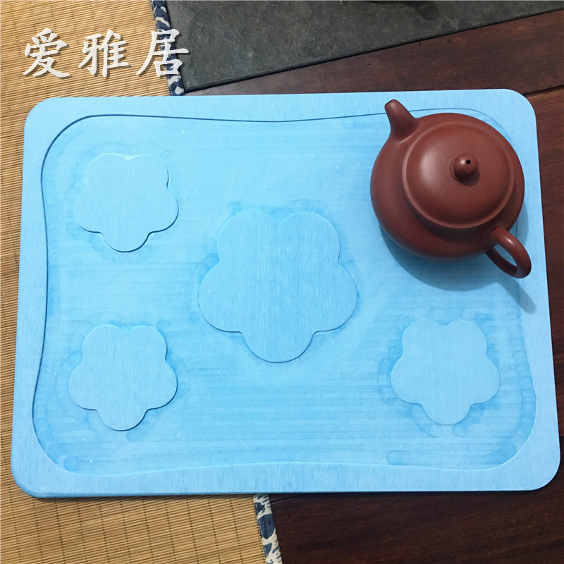 38*29新款硅藻土吸水茶盘天然硅藻泥茶几茶具简约家用速干吸水产品图