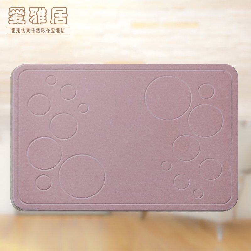 60*39硅藻土吸水脚垫天然硅藻泥地垫家用卫生间浴室速干吸水防滑产品图