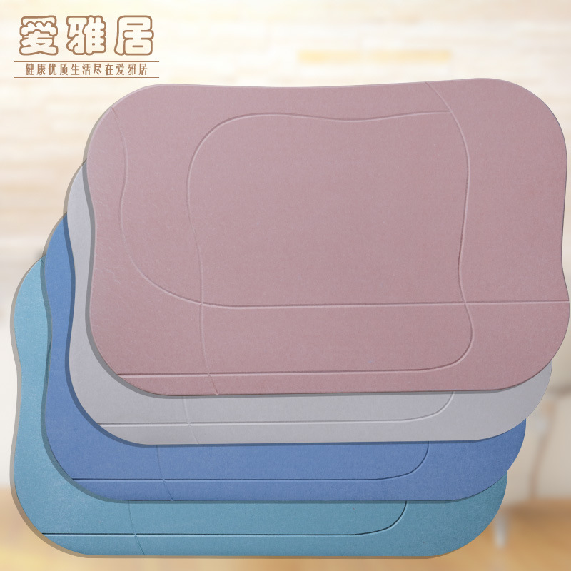 40*30硅藻土吸水脚垫天然硅藻泥地垫家用卫生间浴室速干吸水防滑
