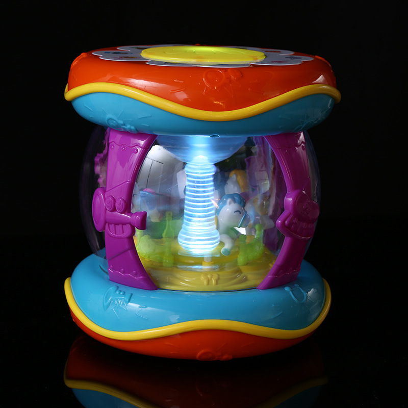 Baoqi Charging Carousel Clap Drum 1611 Music Hand Clap Drum Touch Early Education Educational Children's Toys details Picture