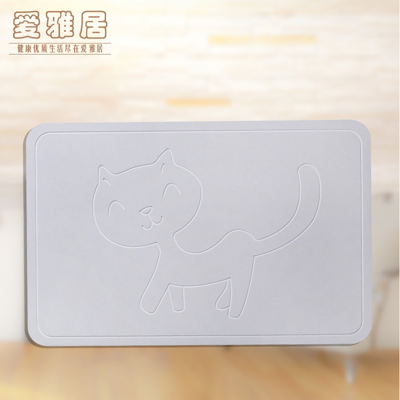 60*39硅藻土吸水脚垫天然硅藻泥地垫家用卫生间浴室速干吸水防滑细节图