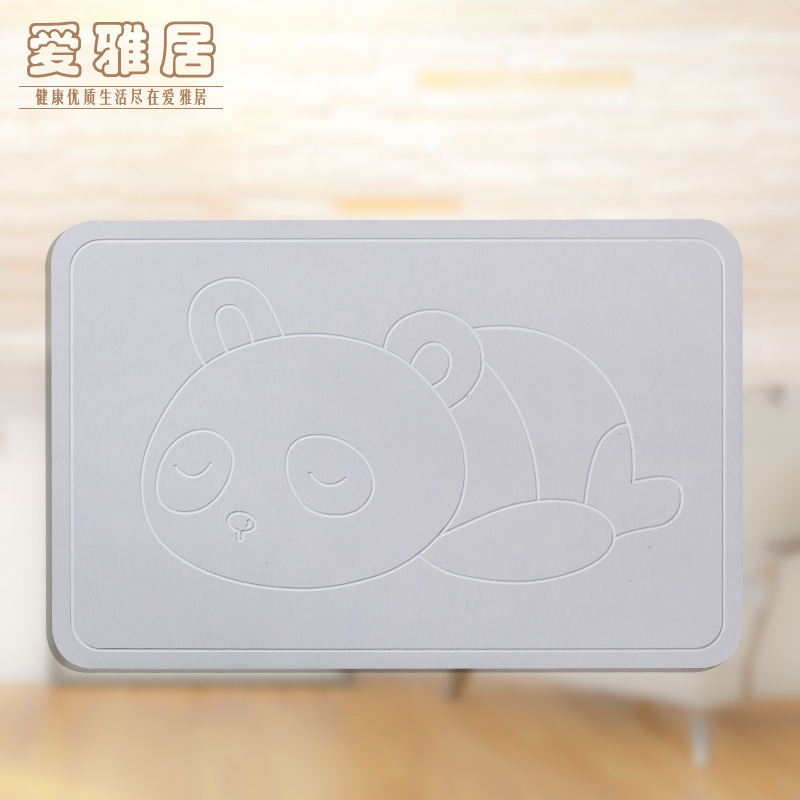 40*30硅藻土吸水脚垫天然硅藻泥地垫家用卫生间浴室速干吸水防滑