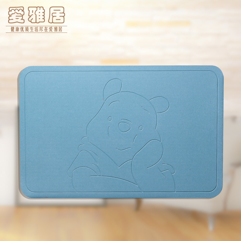 40*30硅藻土吸水脚垫天然硅藻泥地垫家用卫生间浴室速干吸水防滑