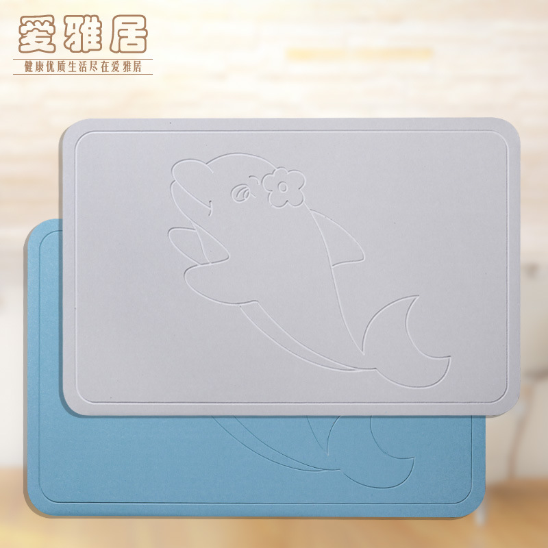 40*30硅藻土吸水脚垫天然硅藻泥地垫家用卫生间浴室速干吸水防滑