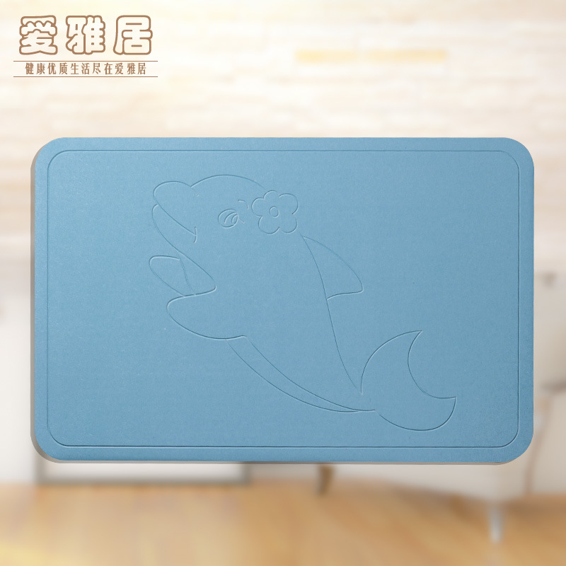 40*30硅藻土吸水脚垫天然硅藻泥地垫家用卫生间浴室速干吸水防滑产品图