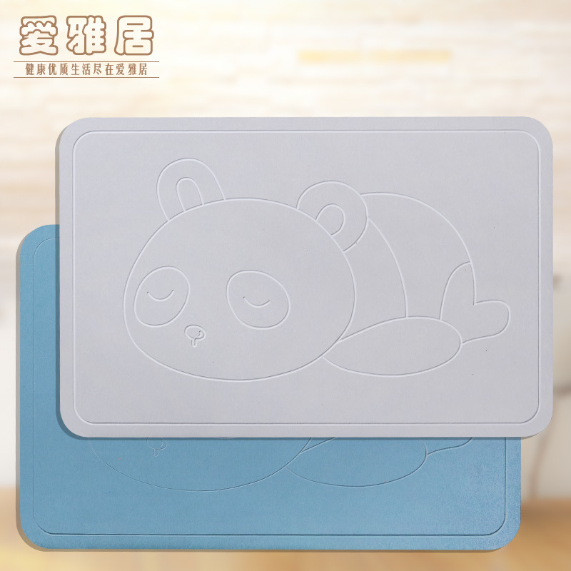 40*30硅藻土吸水脚垫天然硅藻泥地垫家用卫生间浴室速干吸水防滑产品图