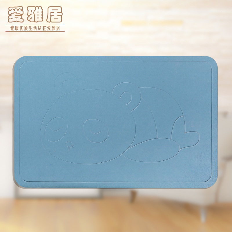 40*30硅藻土吸水脚垫天然硅藻泥地垫家用卫生间浴室速干吸水防滑细节图