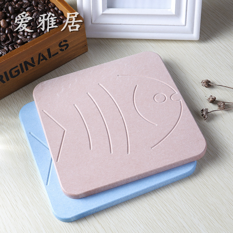 18*18硅藻土吸水茶壶垫天然硅藻泥茶壶垫锅垫花盆垫家用速干吸水细节图