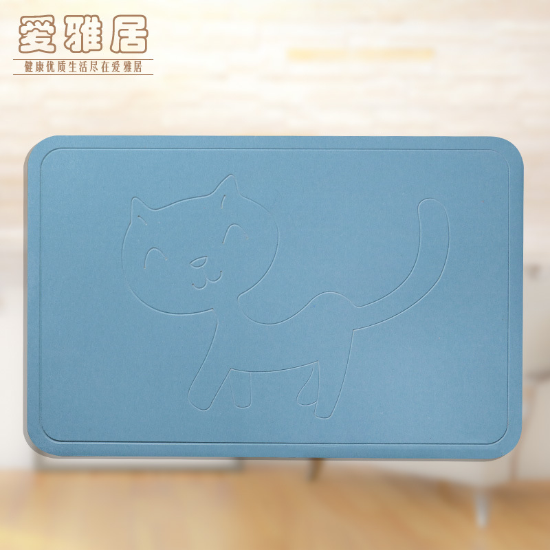 60*39硅藻土吸水脚垫天然硅藻泥地垫家用卫生间浴室速干吸水防滑产品图