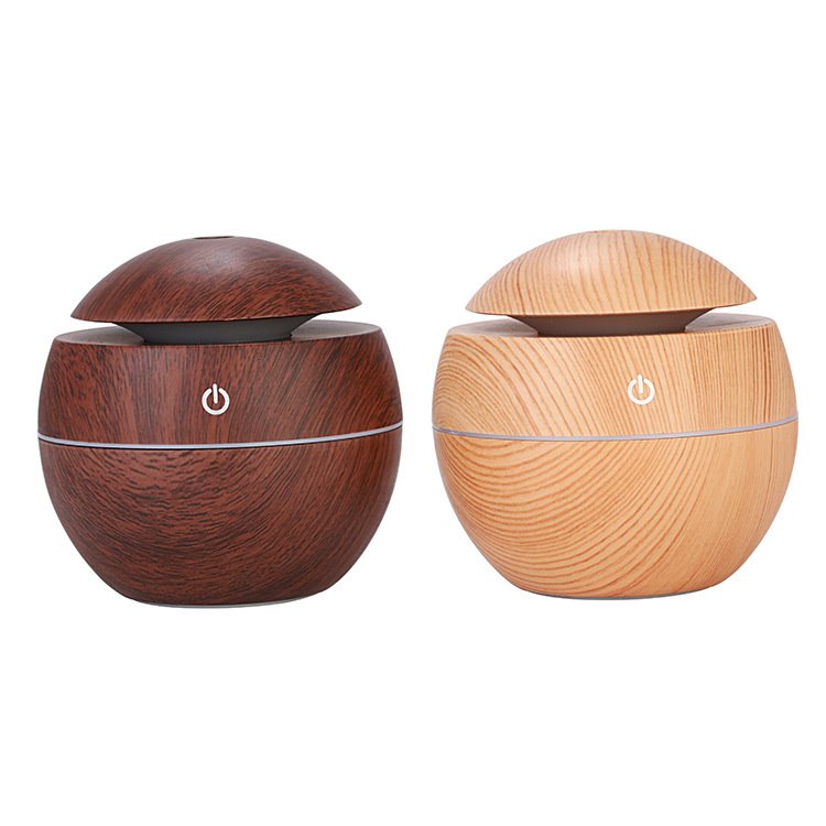 Wood grain mini essential oil atomizer, USB ultrasonic small household aroma diffuser, humidifier, spray lamp gift details Picture